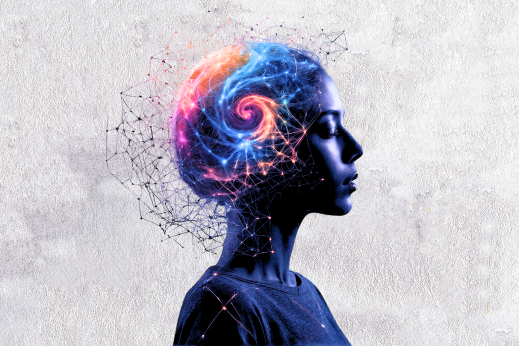 Image générée par IA illustant la reprogrammation de l'inconscient grâce au ThetaHealing.